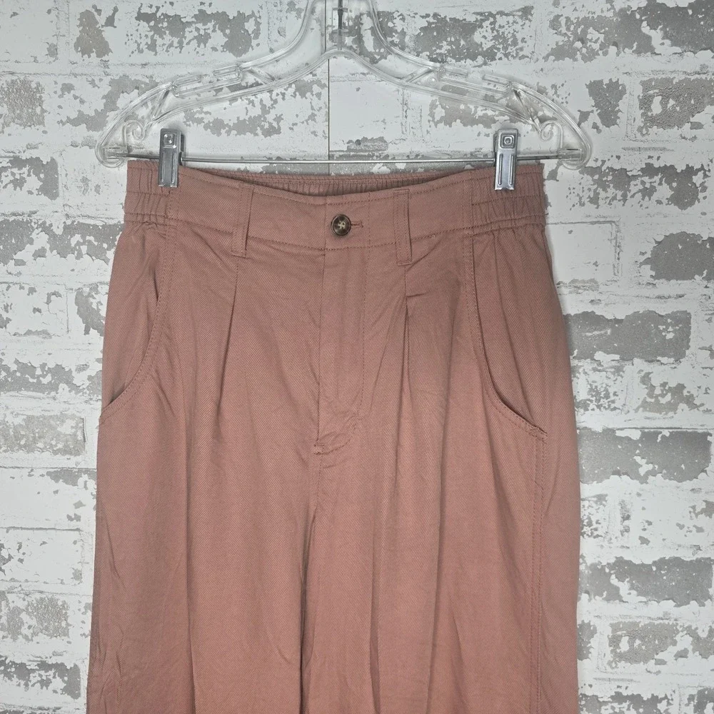 Madewell Pants Womens 4 The‎ Neale Straight Wide Leg Pant Drapeweave Dried Rose